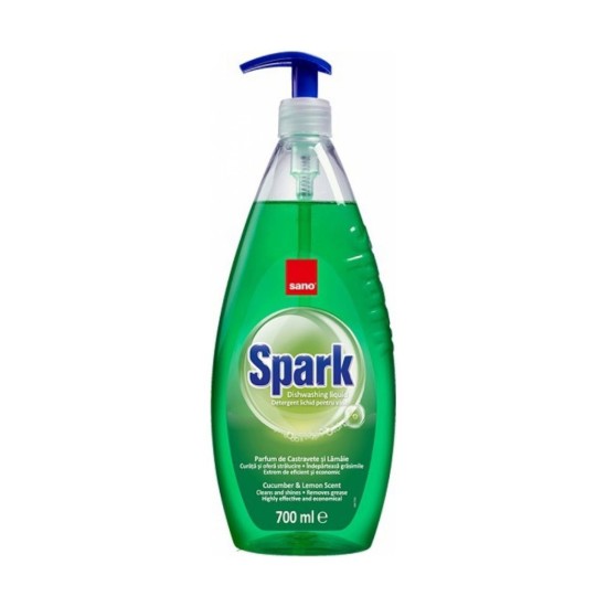 Detergent Vase Lichid Sano Spark 700Ml - Castravete