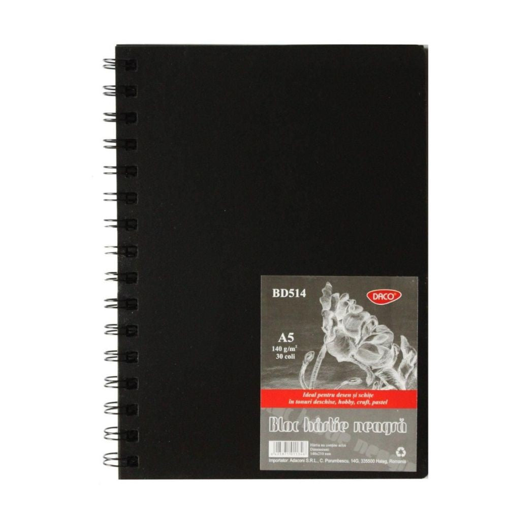 Bloc A5 Hartie Neagra 140G 30 File Daco Bd514
