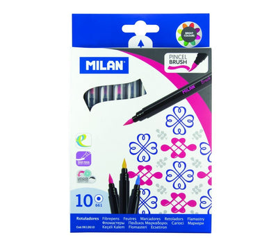 Carioca 10 Culori Tip Pensula Milan 0612610