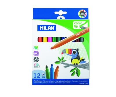 Carioca 12 Culori Varf Conic Milan 0612312