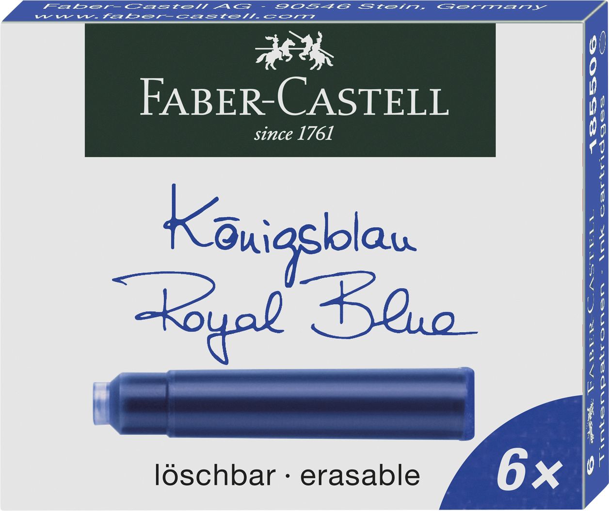 Cartuse Cerneala Mici Albastre 6 Buc/Cutie Faber-Castell