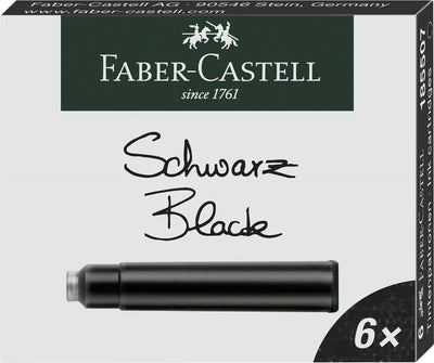 Cartuse Cerneala Mici Negre 6 Buc/Cutie Faber-Castell