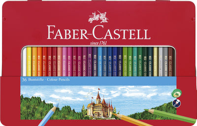 Creioane Colorate 36 Culori Cutie Metal-2 Faber-Castell