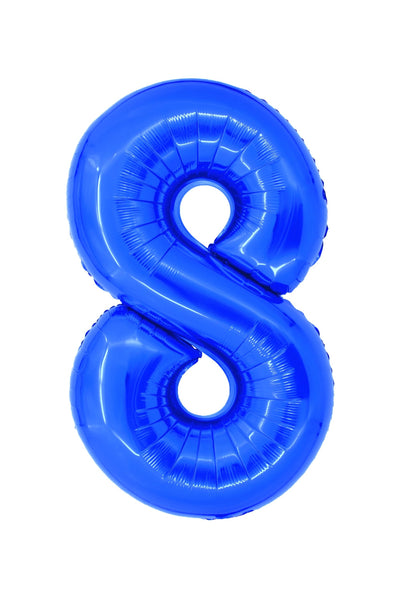Balon Folie Cifra 8 Albastru 100 Cm Daco Bl1008A