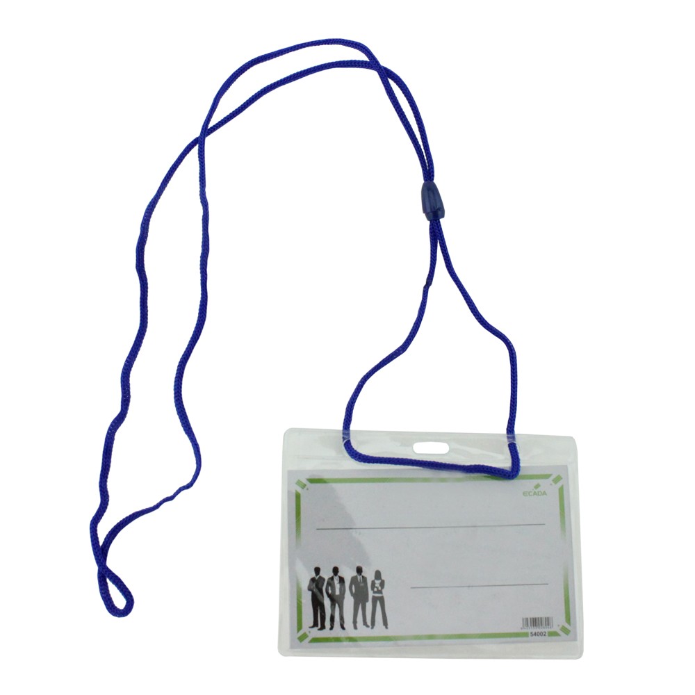 Ecuson Orizontal Cu Snur Ecada Albastru 54002A