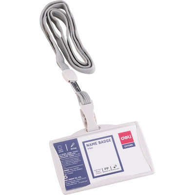 Ecuson Orizontal Rigid 85*53Mm Cu Clips Si Snur Textil Deli