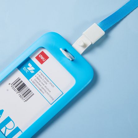 ECUSON VERTICAL ABS RIGID 68*113MM CU CLIPS SI SNUR TEXTIL CULORI ASORTATE DELI