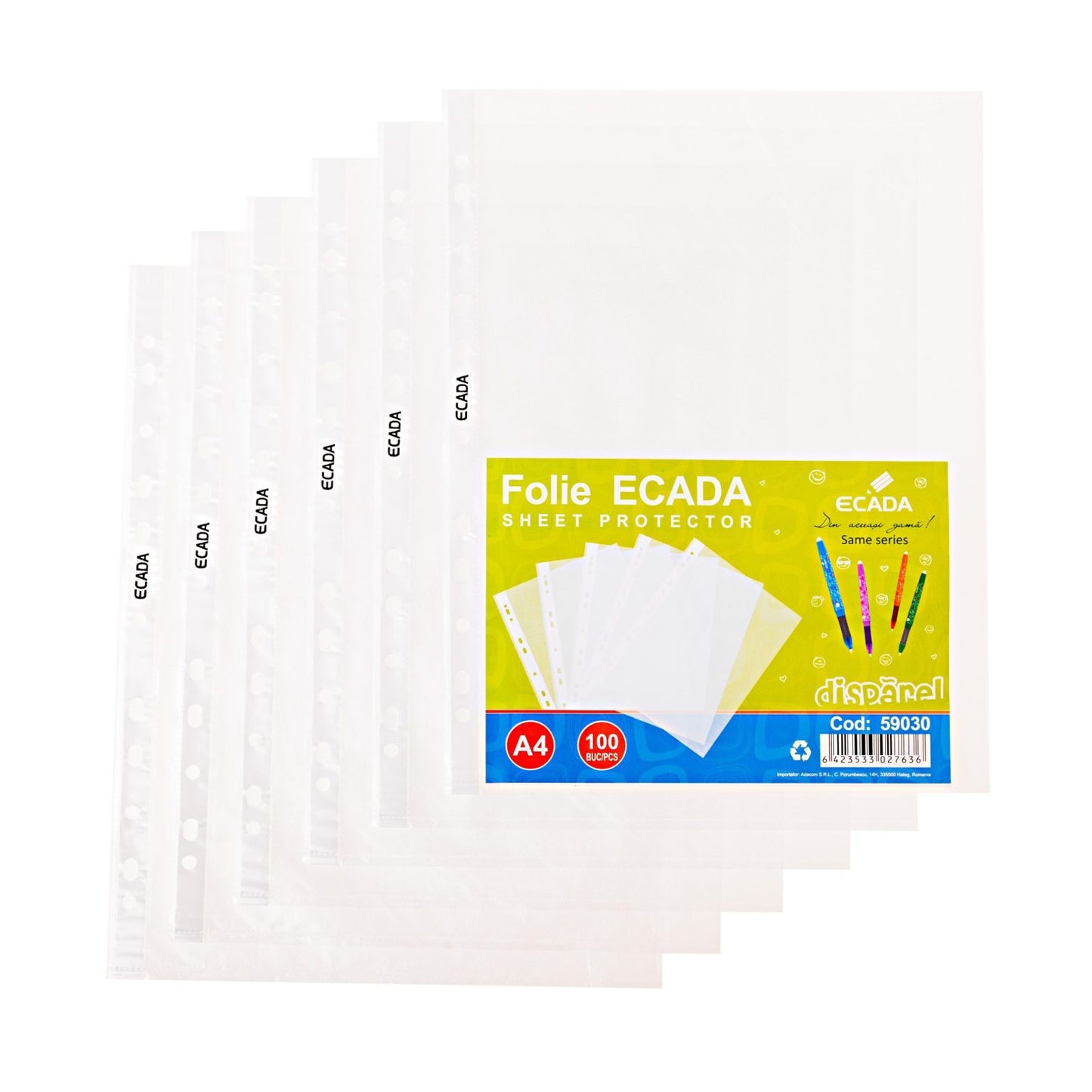 Folie A4 Ecada Set 100, 30 microni