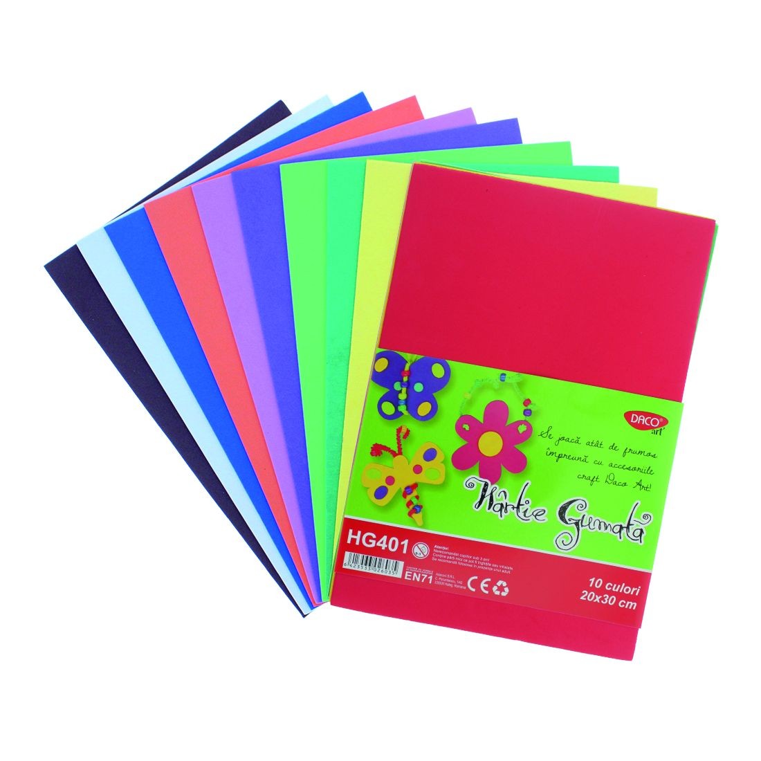 Hartie Gumata Hg401 20X30Cm 10Coli 10Cul Daco