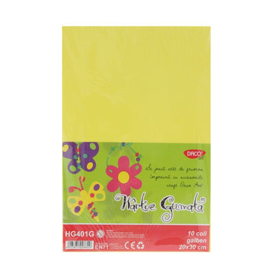 Hartie Gumata Hg401G 20X30 Cm 10Coli Galben Daco