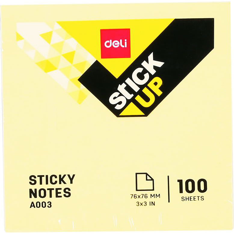 Notes Adeziv 76*76Mm Galben 100 File Deli