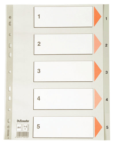 Separatoare Index Plastic 1-5 Esselte
