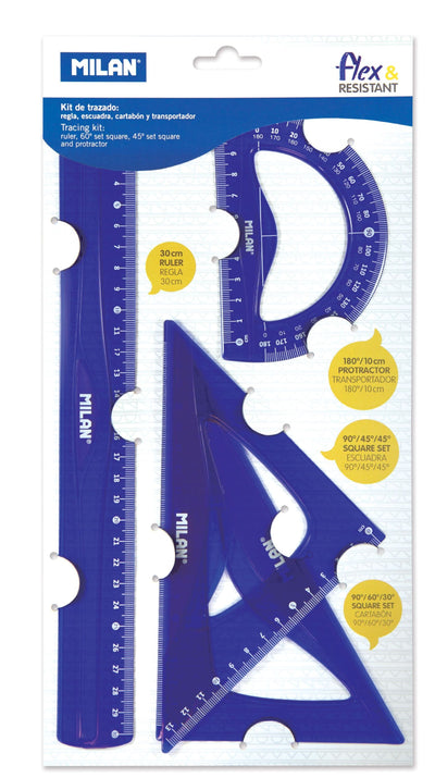 Set Geometrie Albastru Milan 359801