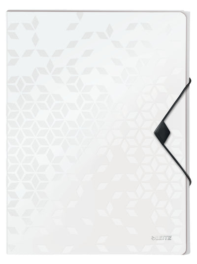 Mapa Plastic Cu Burduf 30Mm Alb Wow Leitz