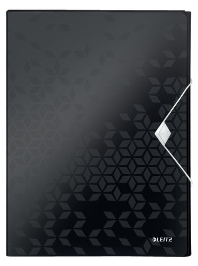 Mapa Plastic Cu Burduf 30Mm Negru Wow Leitz