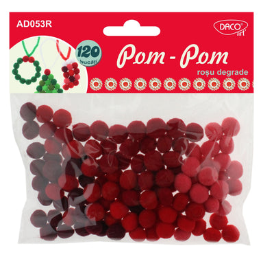 Accesorii Craft - Ad053 Rosu Pom Pom Degrade