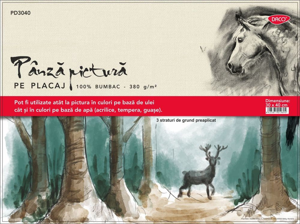 Panza Pictura Pe Carton 30X40Cm Daco Pd3040