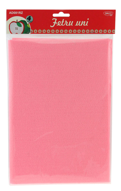 Accesorii Craft - Ad081Rz Fetru Uni Set 4 Roz