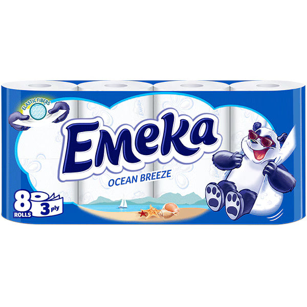 Hartie Igienica Emeka 3 Straturi 8 Role - Ocean Breeze