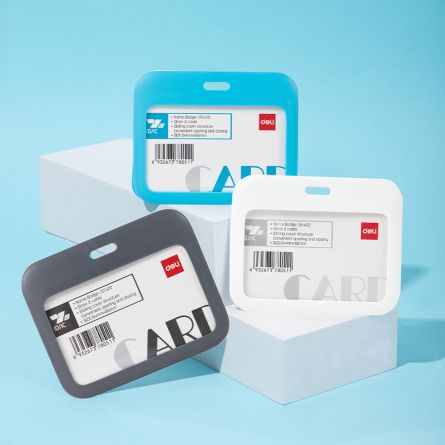 ECUSON ORIZONTAL ABS RIGID 100*80MM CU CLIPS SI SNUR TEXTIL CULORI ASORTATE DELI