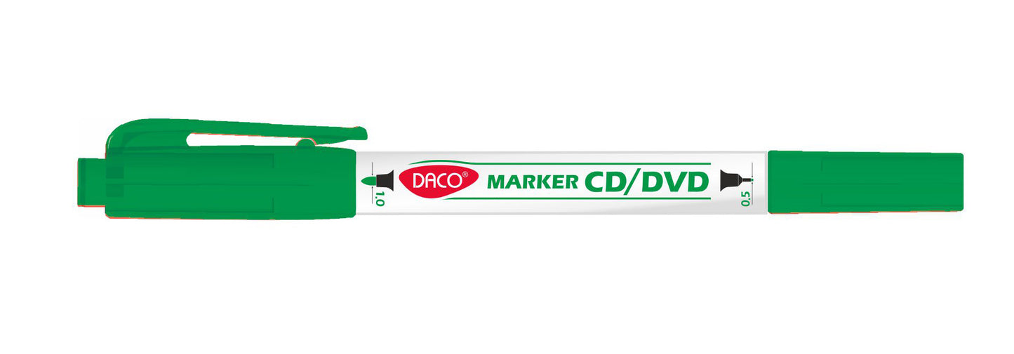 Marker Cd/Dvd Doua Capete Daco Verde Mk301