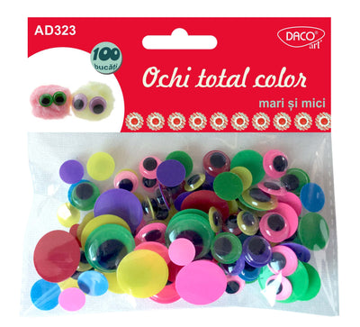 Accesorii Craft - Ad323 Ochi Total Color Mari Si Mici Daco
