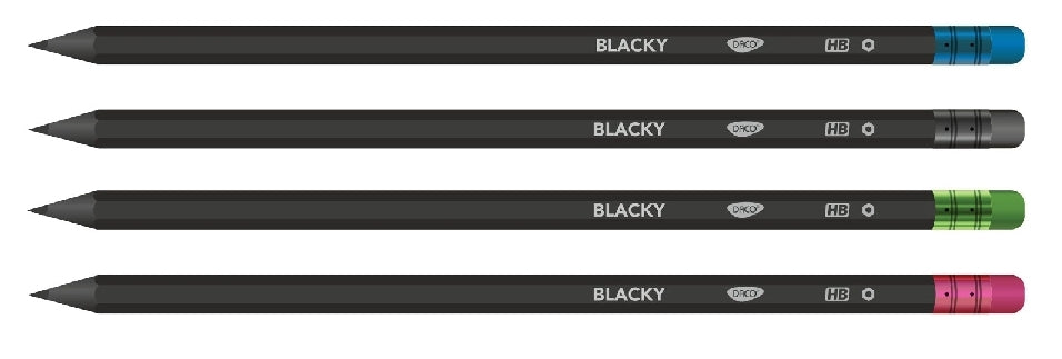 Creion Negru Cu Radiera Blacky Daco Cg204
