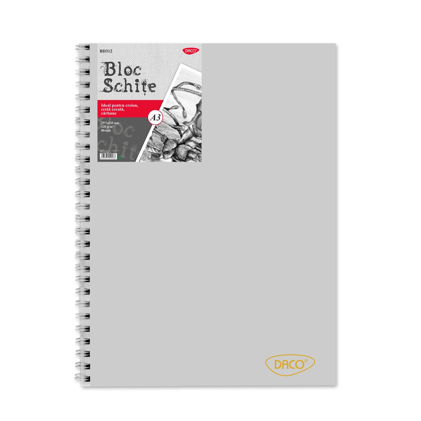 Bloc A3 Schite 120G 80 File Daco Bd312