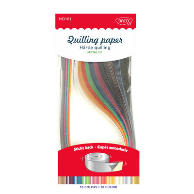 Hartie Quilling Aa Metalizata 42.5X0.5Cm 100/Set Daco Hq101