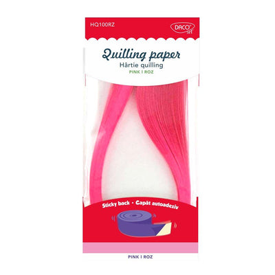 Hartie Quilling Aa Roz 42.5X0.5Cm 100/Set Daco Hq100Rz