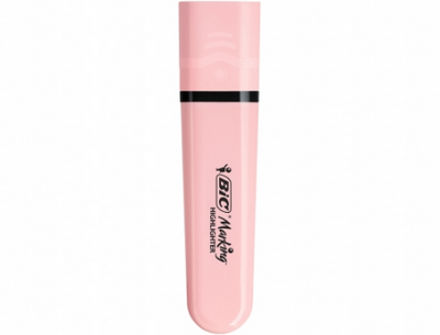 Evidentiator Highlighter Flat Roz Pastel Bic