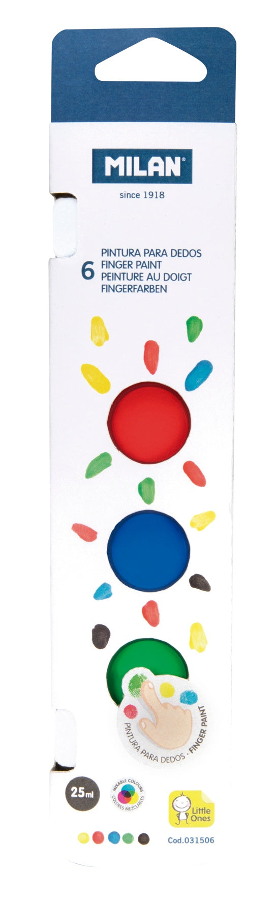 Acuarele 6 Culori 25Ml/Culoare Finger Milan 031506