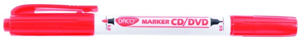 Marker Cd/Dvd Doua Capete Daco Rosu Mk301