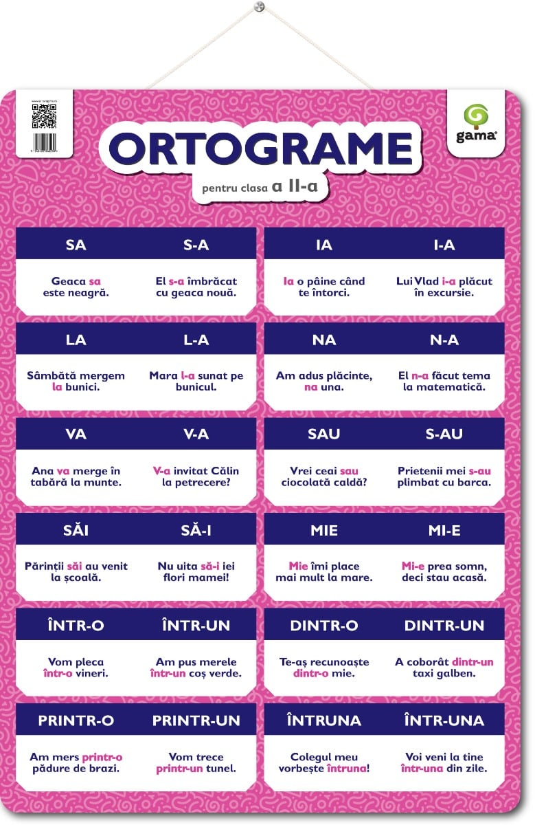 ORTOGRAME pentru clasa a II-a