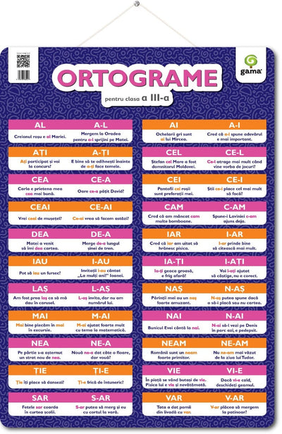 ORTOGRAME pentru clasa a III-a