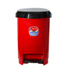 Cos Birou Plastic Rosu Cu Pedala 20L Ark