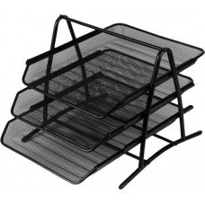 Suport Metalic Orizontal Documente Set 3 Tavie Negru Evoffice