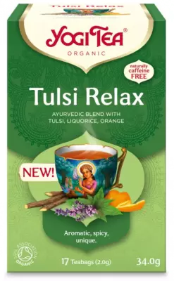 Ceai bio Tulsi Relax, 17 pliculete 34.0g, Yogi Tea