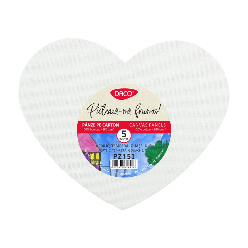 Panza Pictura Pe Carton Set 5 Inima Pz15I