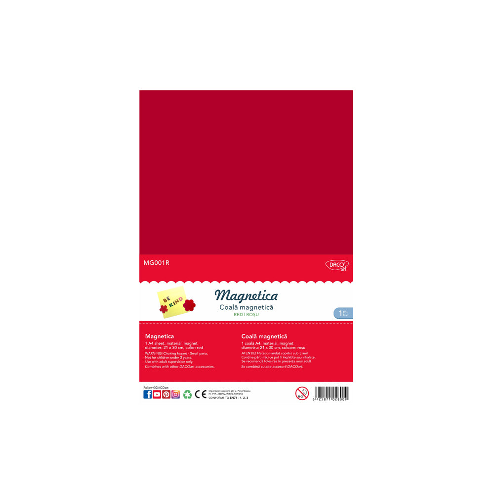 Folie Magnetica A4 Rosu Daco