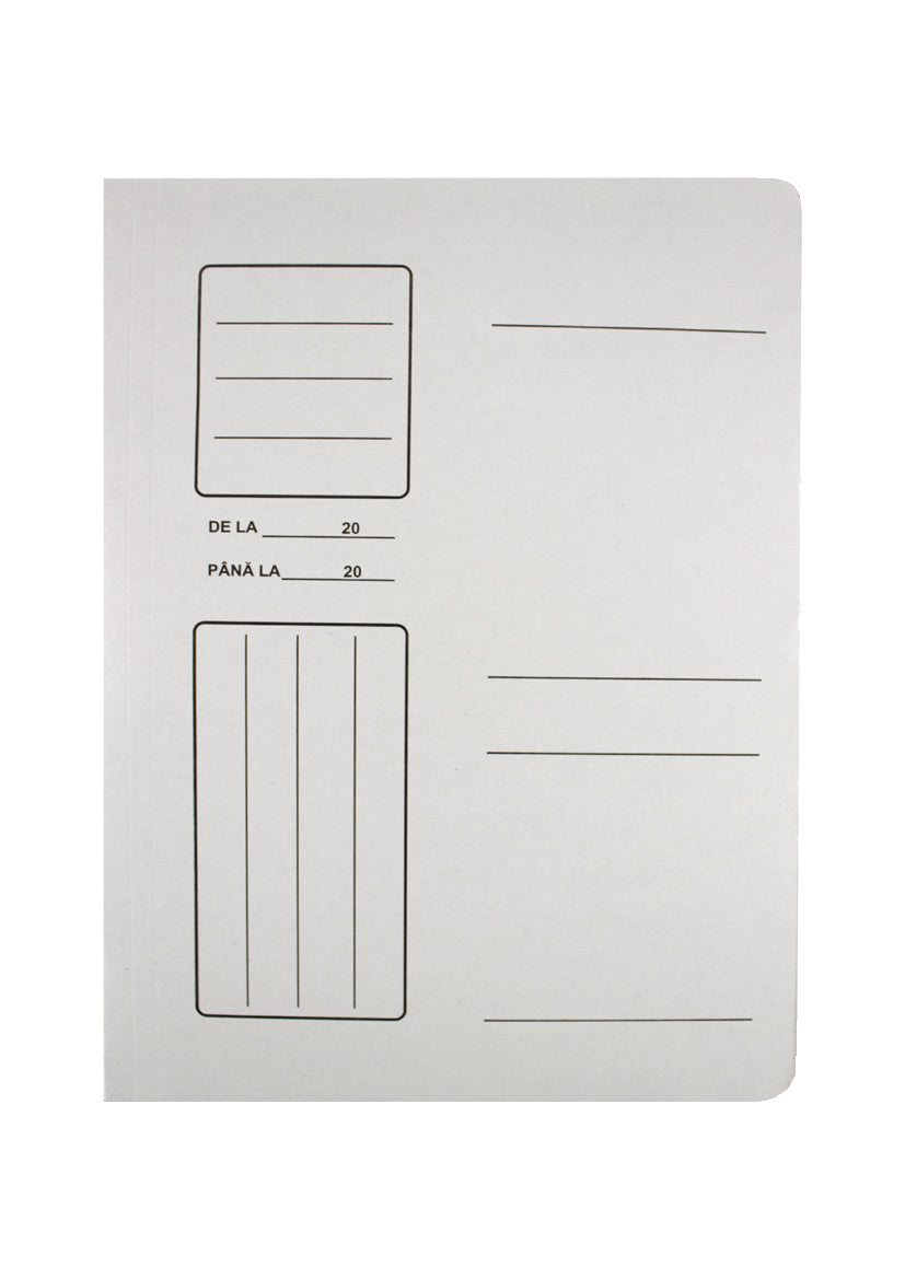 Dosar Sina Carton Alb, 230Gr/Mp Evoffice