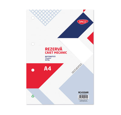 Rezerva Caiet Mecanic A4 50 File Daco Dr
