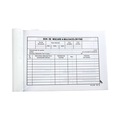 Bon Miscare Mijloace Fixe A5 Fata-Verso