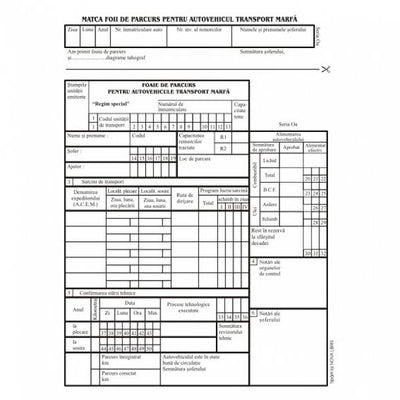 Foaie Parcurs Marfa A5 Fata-Verso