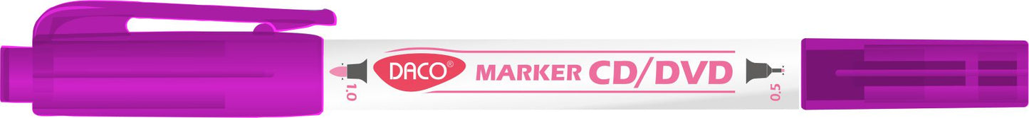 Marker Cd/Dvd Doua Capete Daco Roz Mk301