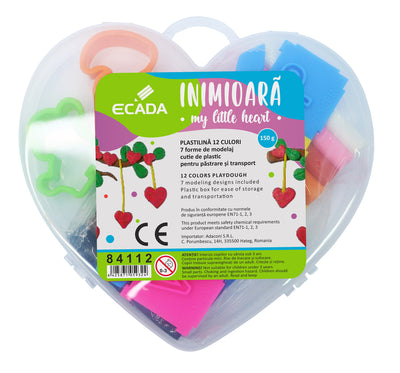 Plastilina 12 Culori Inima Ecada 84112