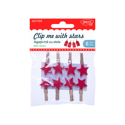 Accesorii Craft - Ad735R Agata-Ma Cu Stele Rosu Daco