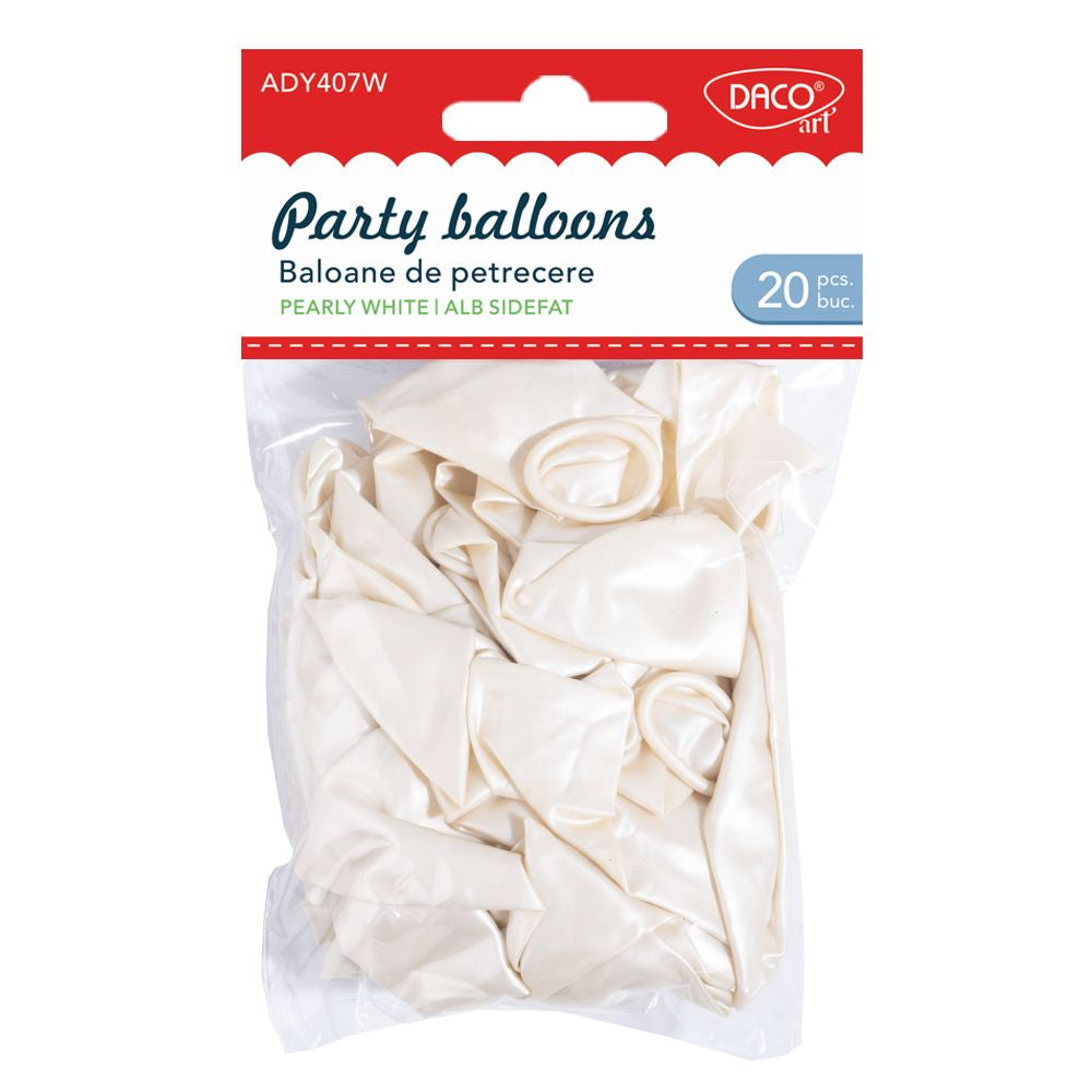 Accesorii Craft - Ad407W Baloane De Petrecere Albe Daco