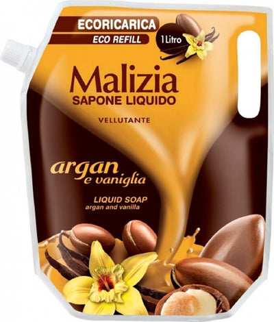 Sapun Lichid Malizia Rezerva 1L - Argan și Vanilie