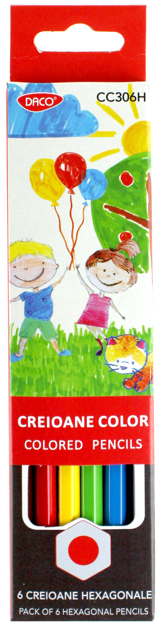 Creion Color 6 Culori Daco Cc306